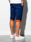 Шорты короткие спортивные мужские P29 - тёмно-синие/оранжэвые
