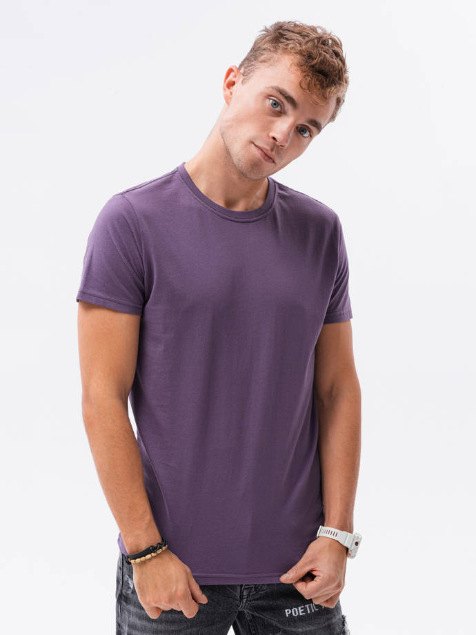 Чоловіча футболка без принта - фіолетовий S1370
