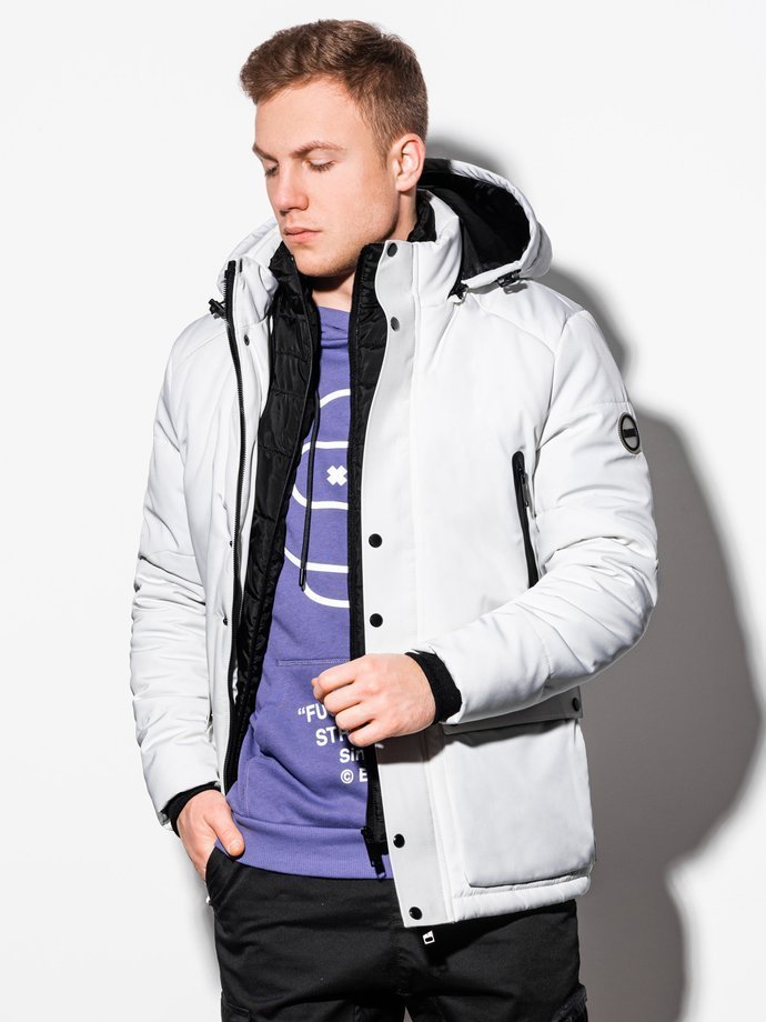 Чоловіча зимова куртка - білий C449