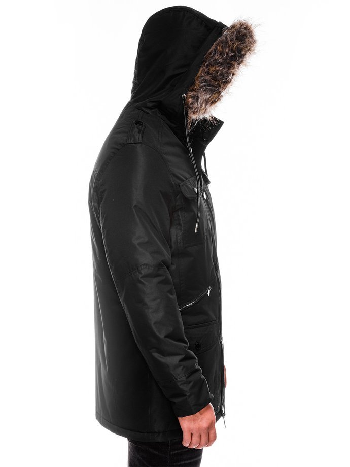 Чоловіча зимова куртка C410 - чорна