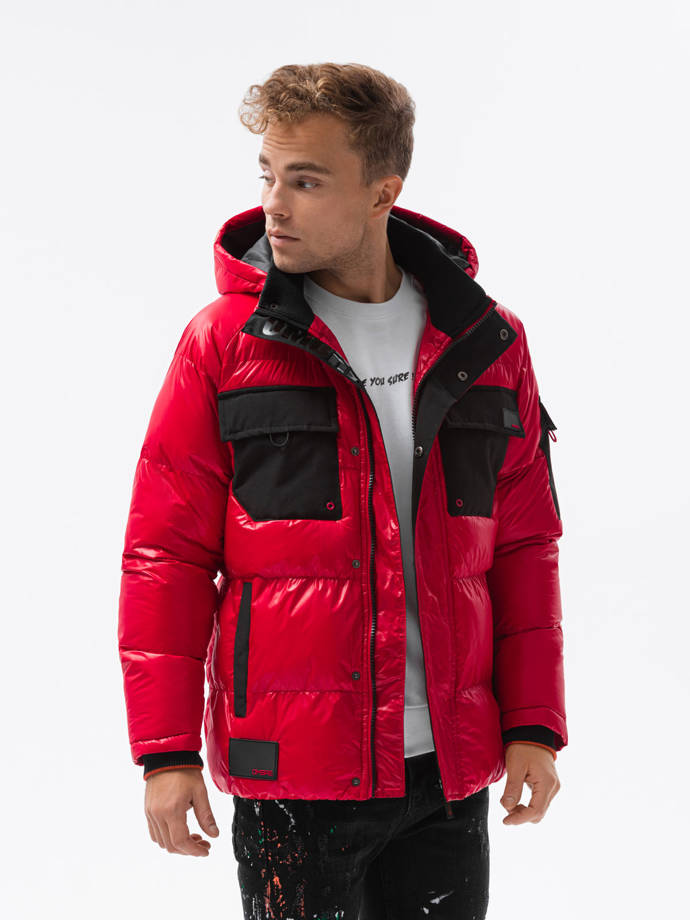 Чоловіча зимова куртка - червоний C457