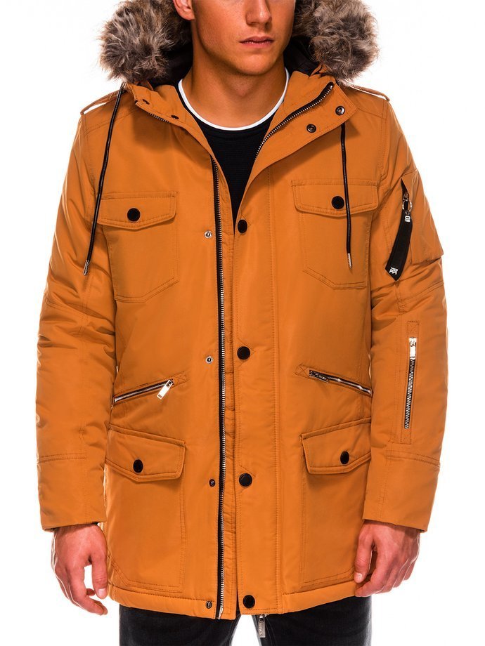 Чоловіча зимова куртка - гірчична C410