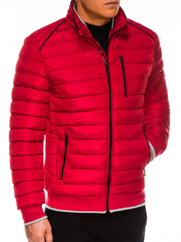 Чоловіча зимова стьобана куртка C422 - червона