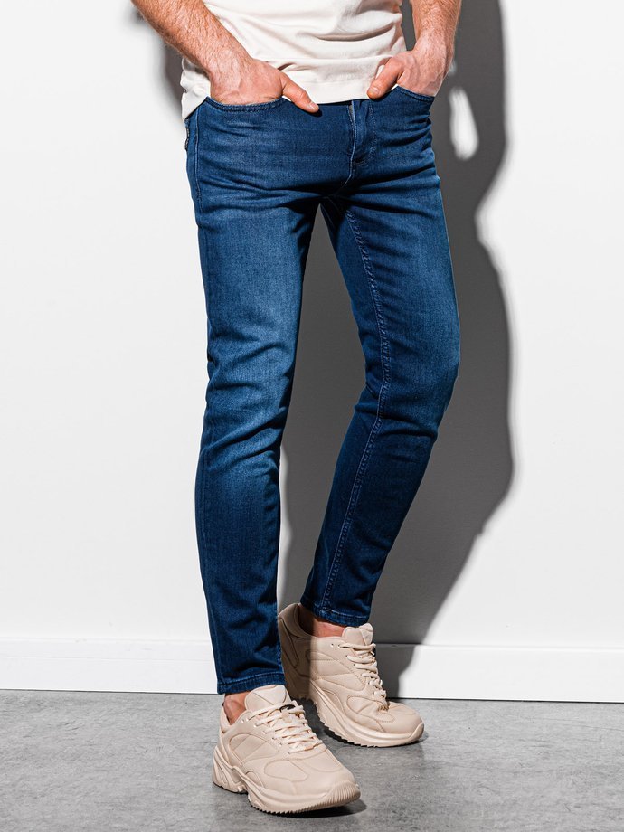 Чоловічі джинсові штани SKINNY FIT - темно-синій P1007