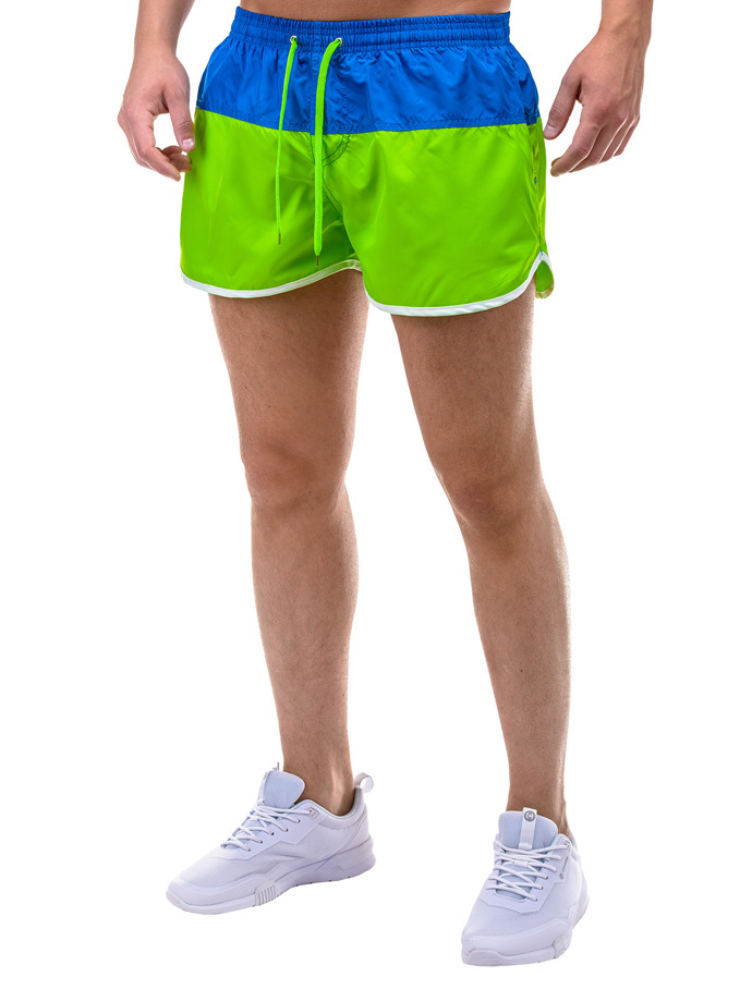 Чоловічі шорти для плавання зелено-сині P366