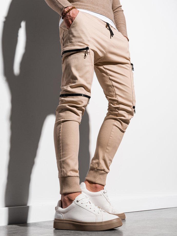 Чоловічі штани джоггери - бежевий P997