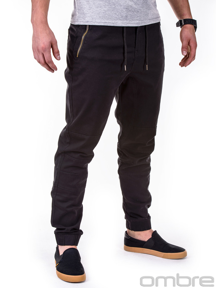 Чоловічі штани джоггери P417 - чорні