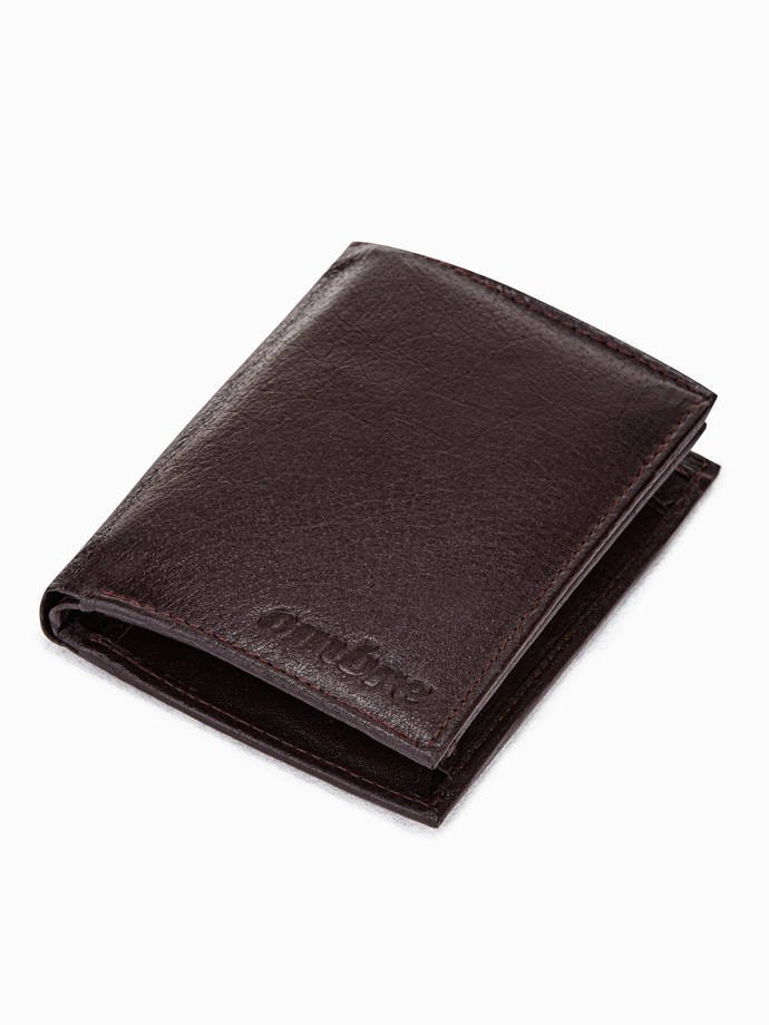 Чоловічий шкіряний гаманець - коричневий A292