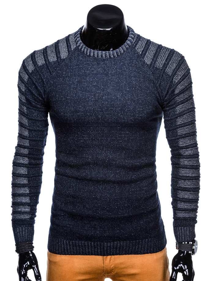 Чоловічий светр - темно-синій Е138