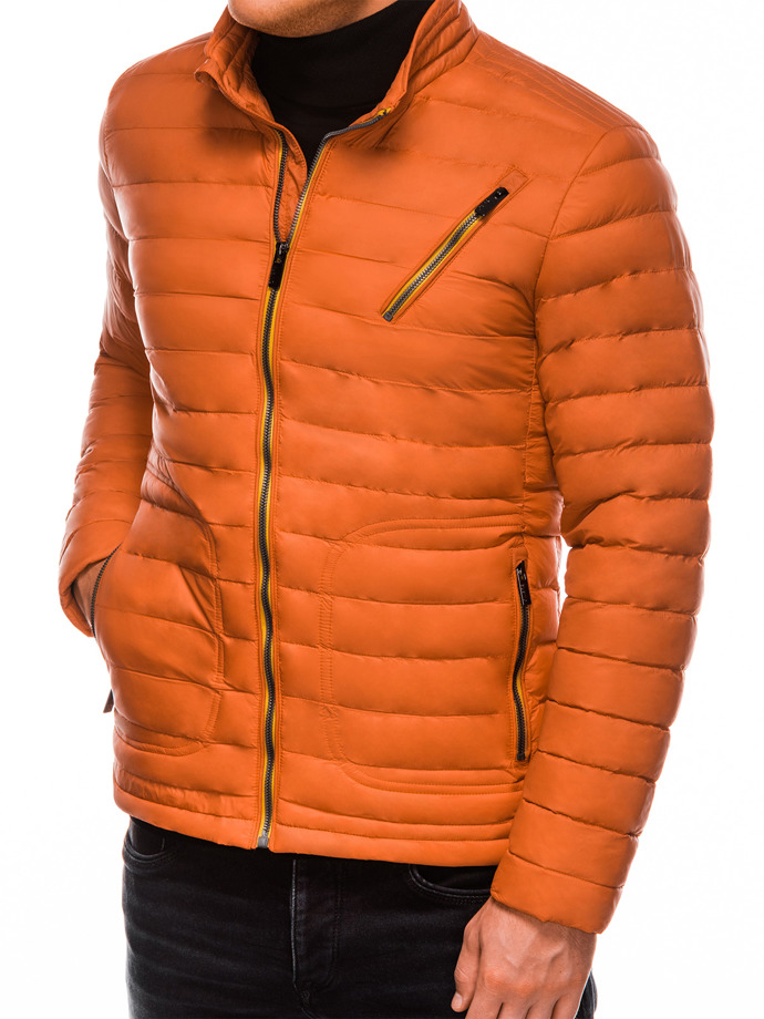 Куртка чоловіча демісезонна стьобана - оранжева C290