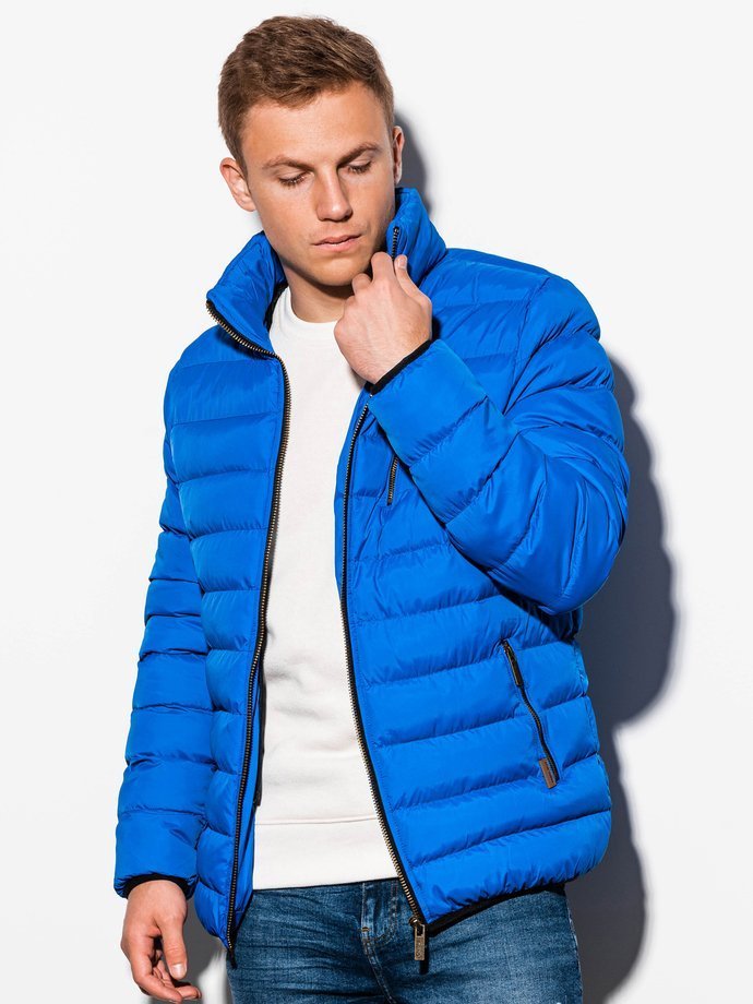 Куртка чоловіча зимова демісезонна стьобана - синя C384