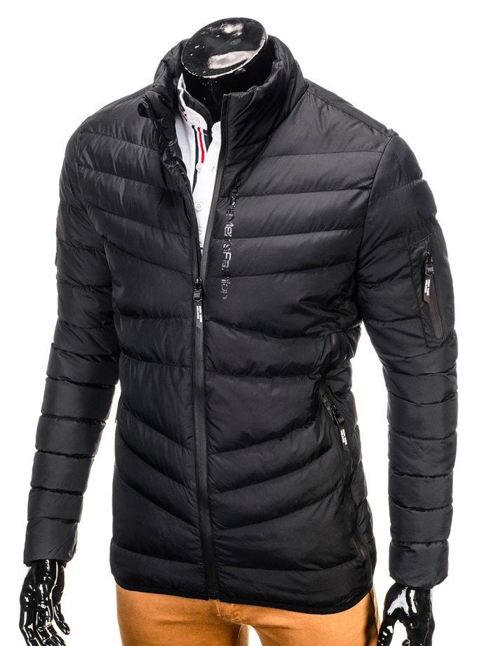 Куртка чоловіча зимова стьобана C314 - чорна