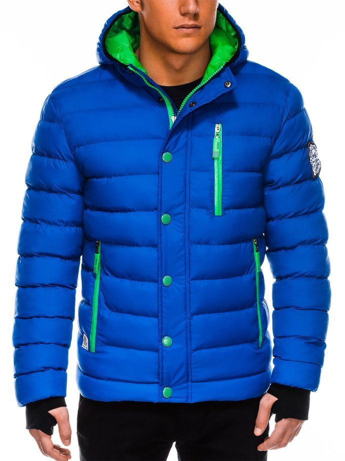 Куртка чоловіча зимова стьобана - синя C124