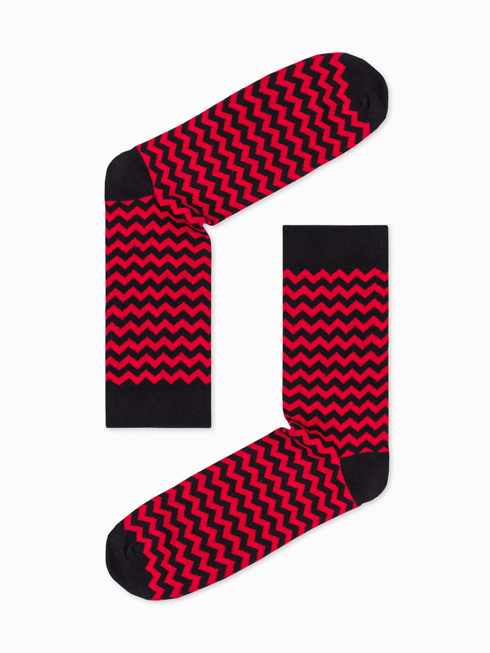 Шкарпети чоловічі з малюнком - червоні U24