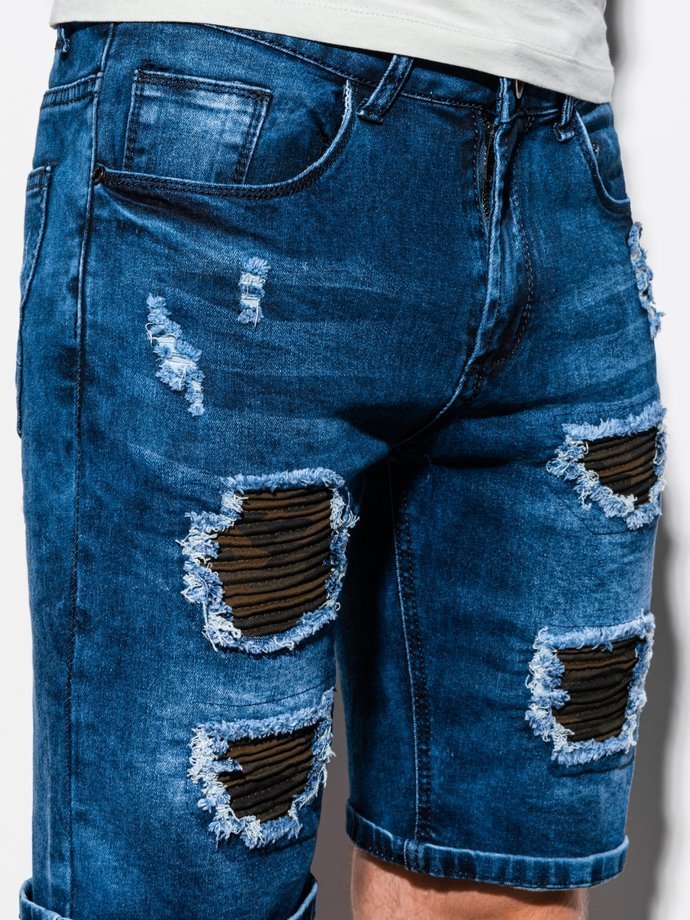 Шорти чоловічі джинсові - темно-сині W130