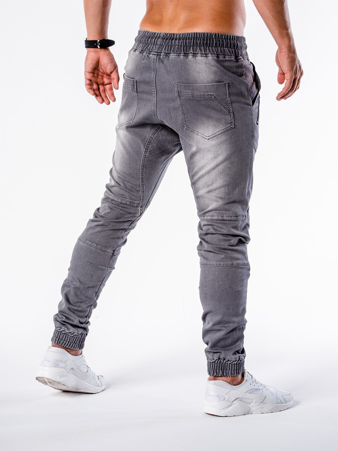 Штани чоловічі джинсові джоггери P404 - сірі