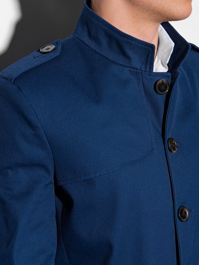 Весеннее пальто C269 - темно-синее