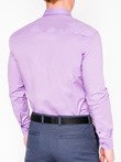 Сорочка чоловіча елегантна з довгим рукавом K219 - фіолетова